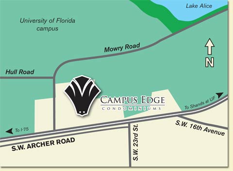 university of florida campus. Bike, bus, or walk to UF and